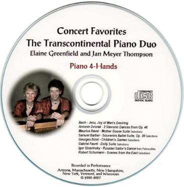 New Transcontinental Piano Duo CD